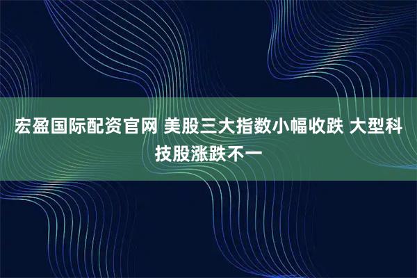 宏盈国际配资官网 美股三大指数小幅收跌 大型科技股涨跌不一