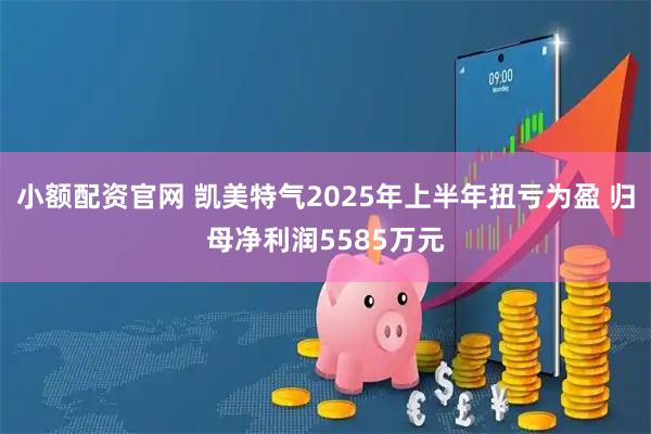小额配资官网 凯美特气2025年上半年扭亏为盈 归母净利润5585万元