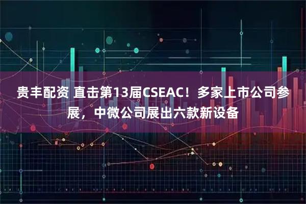 贵丰配资 直击第13届CSEAC！多家上市公司参展，中微公司展出六款新设备